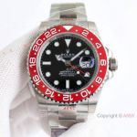 Clean Factory Top Clone Rolex GMT-Master II 40 mm Watch in Red Ceramic 904L Steel Caliber 3186